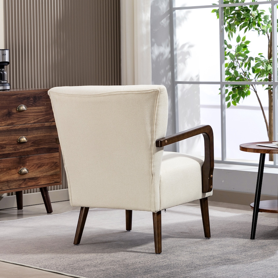 Image 919883_ALTMORE16.jpg, Product 919-883 / Price $139.99, HOMCOM Accent Chair, Linen Fabric Armchair with Wooden Legs from HOMCOM on TSC.ca's Home & Garden department