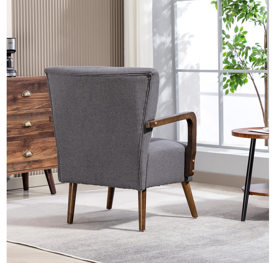 Image 919883_ALTMORE7.jpg, Product 919-883 / Price $179.99, HOMCOM Accent Chair, Linen Fabric Armchair with Wooden Legs from HOMCOM on TSC.ca's Home & Garden department