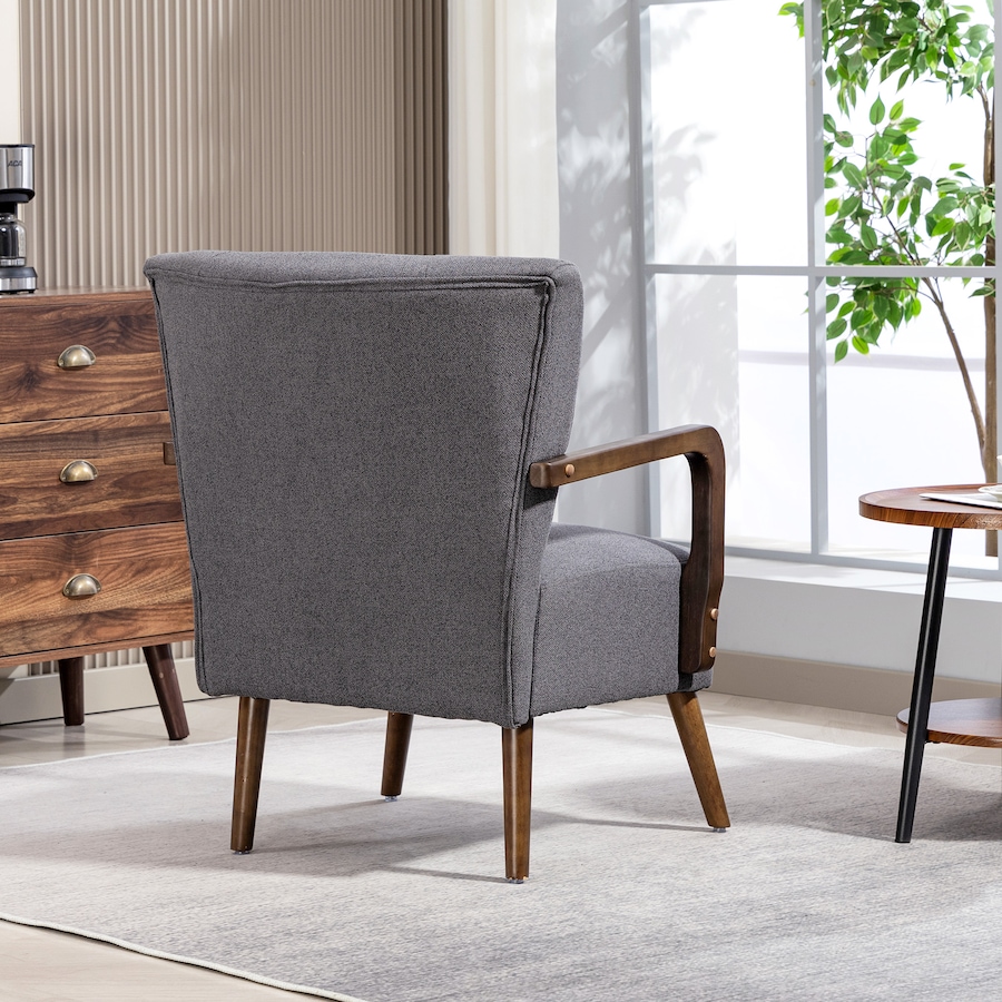 Image 919883_ALTMORE7.jpg, Product 919-883 / Price $139.99, HOMCOM Accent Chair, Linen Fabric Armchair with Wooden Legs from HOMCOM on TSC.ca's Home & Garden department