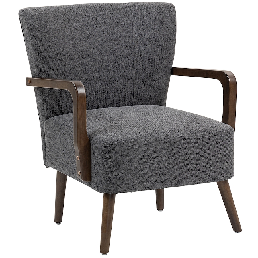 Image 919883_ST01.jpg, Product 919-883 / Price $139.99, HOMCOM Accent Chair, Linen Fabric Armchair with Wooden Legs from HOMCOM on TSC.ca's Home & Garden department