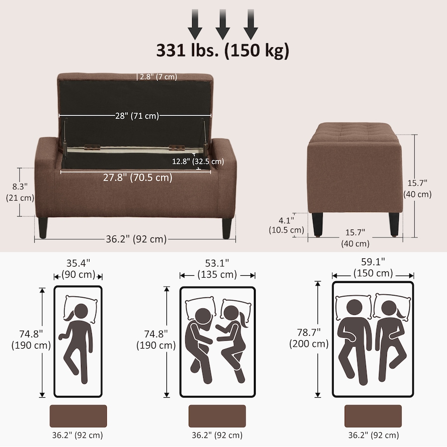 Image 919886_ALTMORE11.jpg, Product 919-886 / Price $129.99 - $149.99, HOMCOM Storage Bench, Ottoman Bench with Flip Top from HOMCOM on TSC.ca's Home & Garden department