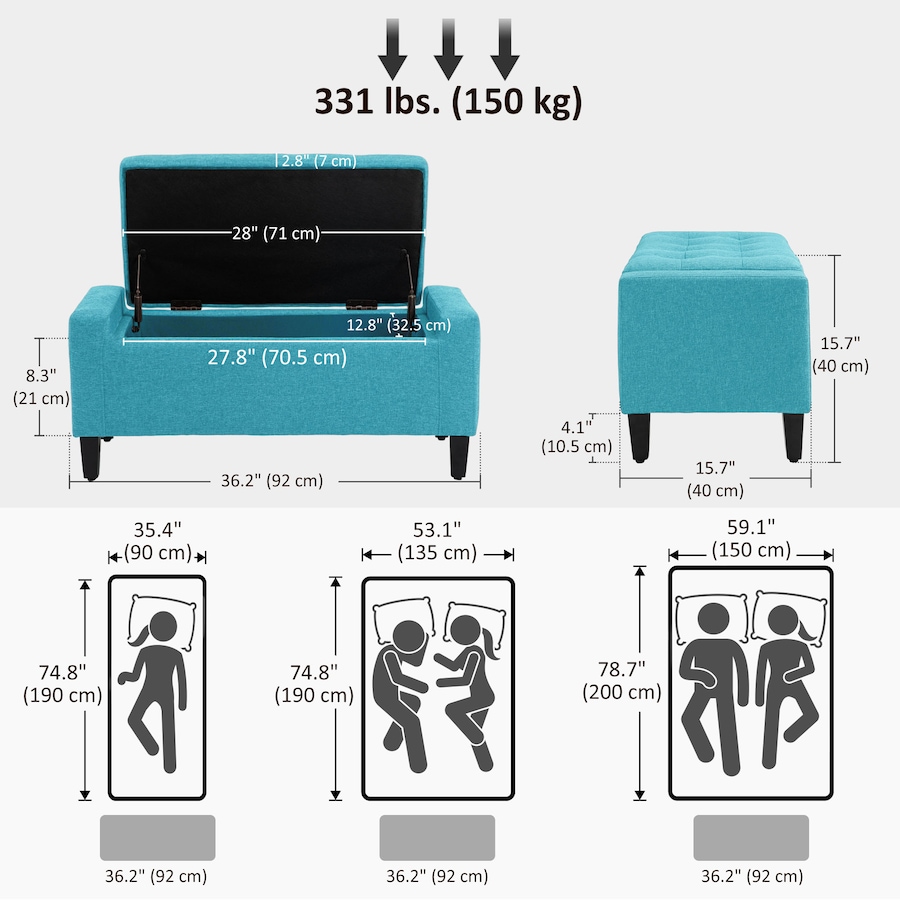 Image 919886_ALTMORE19.jpg, Product 919-886 / Price $129.99 - $149.99, HOMCOM Storage Bench, Ottoman Bench with Flip Top from HOMCOM on TSC.ca's Home & Garden department