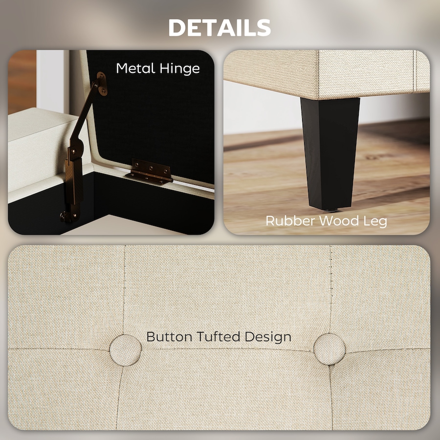 Image 919886_ALTMORE37.jpg, Product 919-886 / Price $129.99 - $149.99, HOMCOM Storage Bench, Ottoman Bench with Flip Top from HOMCOM on TSC.ca's Home & Garden department