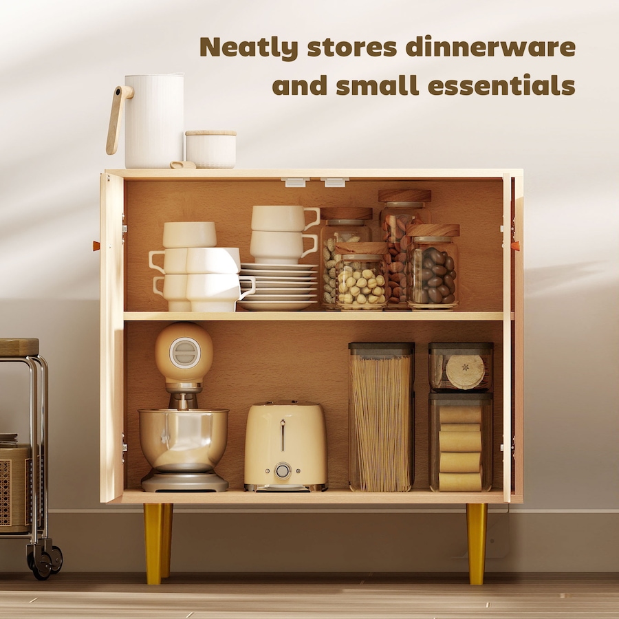 Image 919902_ALTMORE3.jpg, Product 919-902 / Price $114.99, HOMCOM 30" Modern Sideboard, Buffet Cabinet with Adjustable Shelf, Oak from HOMCOM on TSC.ca's Home & Garden department