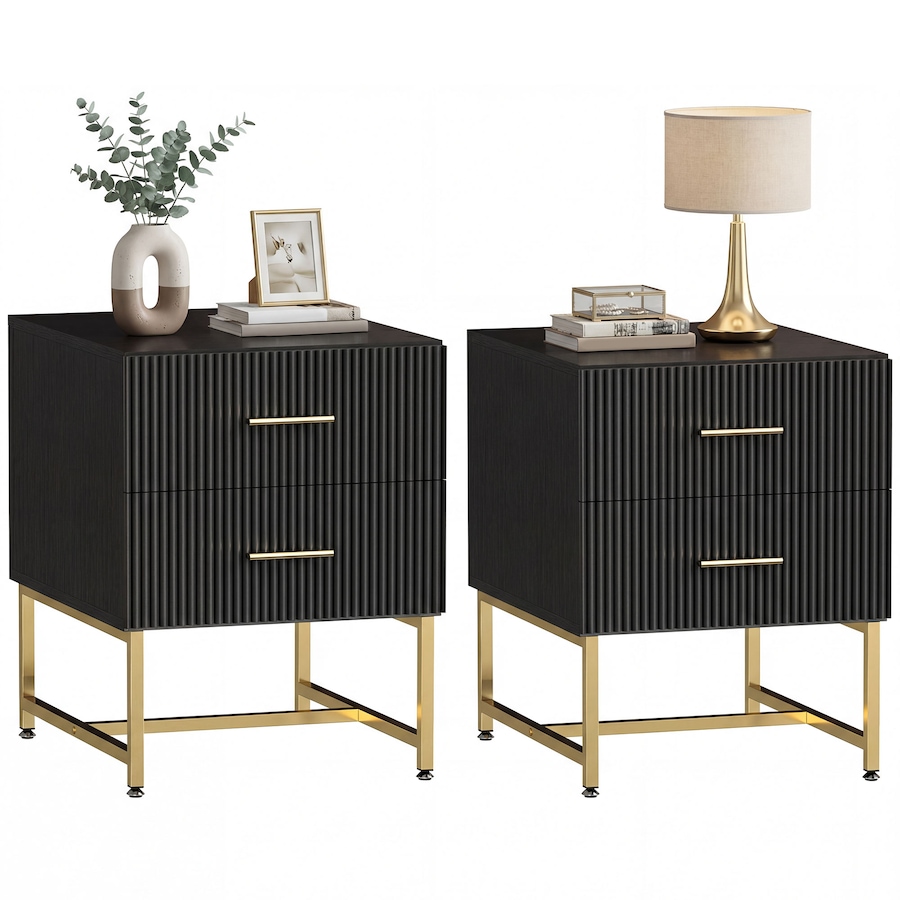 Image 919905.jpg, Product 919-905 / Price $152.99, HOMCOM Nightstands Set of 2 Bedside Tables with Drawers for Bedroom Black from HOMCOM on TSC.ca's Home & Garden department