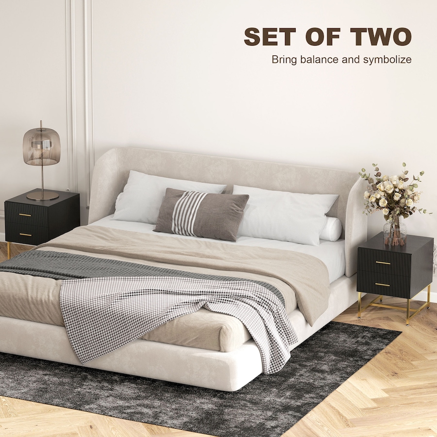 Image 919905_ALTMORE3.jpg, Product 919-905 / Price $152.99, HOMCOM Nightstands Set of 2 Bedside Tables with Drawers for Bedroom Black from HOMCOM on TSC.ca's Home & Garden department