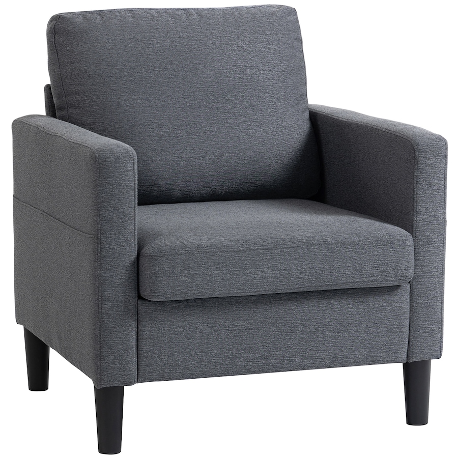 Image 919907.jpg, Product 919-907 / Price $173.99, HOMCOM Accent Chair Upholstered Armchair with Thick Padded Seat, Dark Grey from HOMCOM on TSC.ca's Home & Garden department