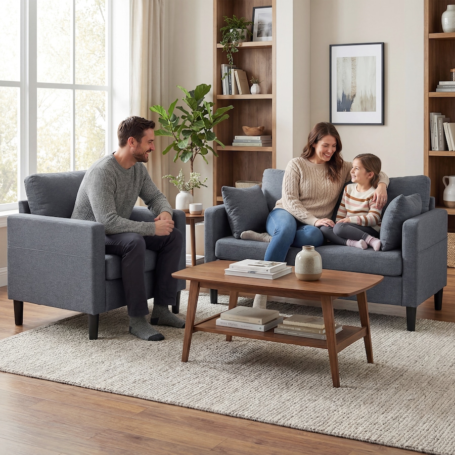 Image 919907_ALTMORE7.jpg, Product 919-907 / Price $173.99, HOMCOM Accent Chair Upholstered Armchair with Thick Padded Seat, Dark Grey from HOMCOM on TSC.ca's Home & Garden department