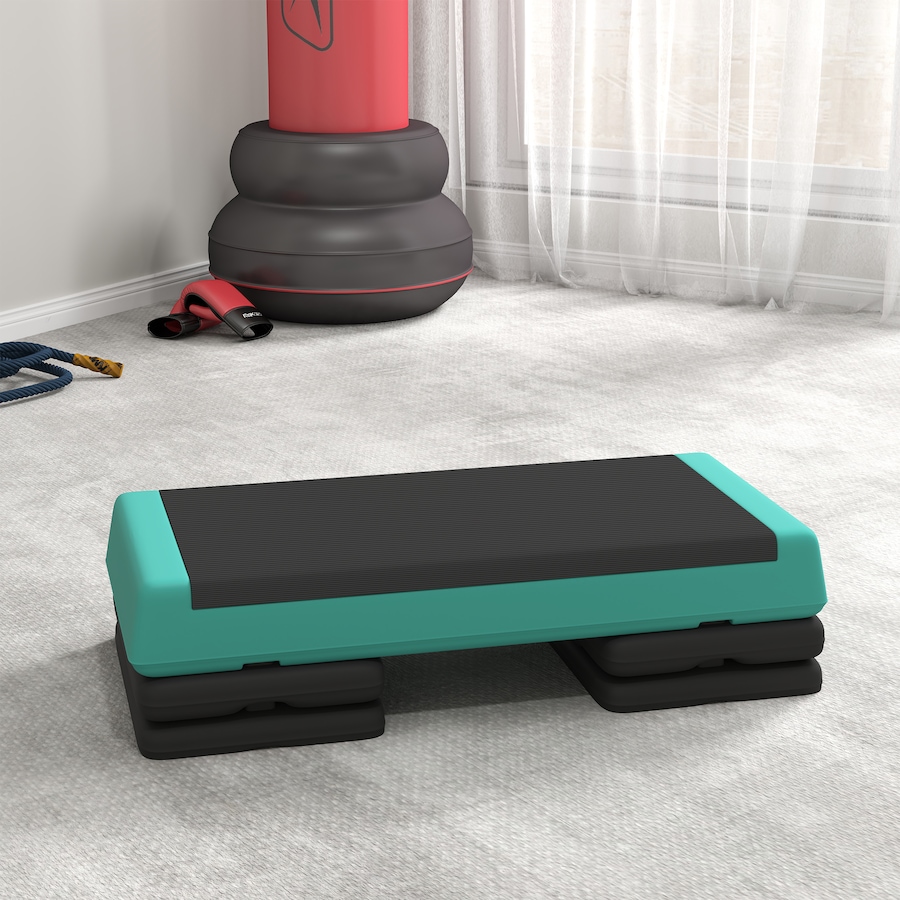 Image 921568_ALTMORE6.jpg, Product 921-568 / Price $64.99, Soozier Adjustable Aerobic Stepper, 3-Level with Risers 4", 6", 8", Green from Soozier on TSC.ca's Health & Fitness department