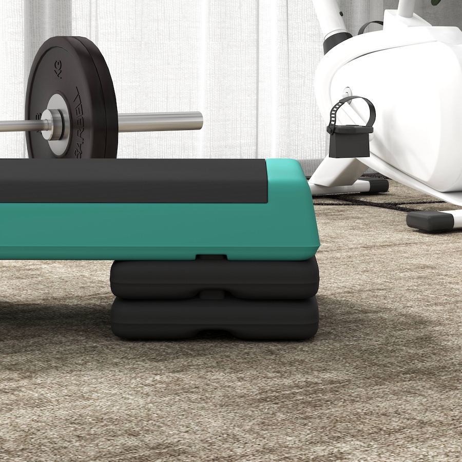 Image 921568_ALTMORE7.jpg, Product 921-568 / Price $64.99, Soozier Adjustable Aerobic Stepper, 3-Level with Risers 4", 6", 8", Green from Soozier on TSC.ca's Health & Fitness department