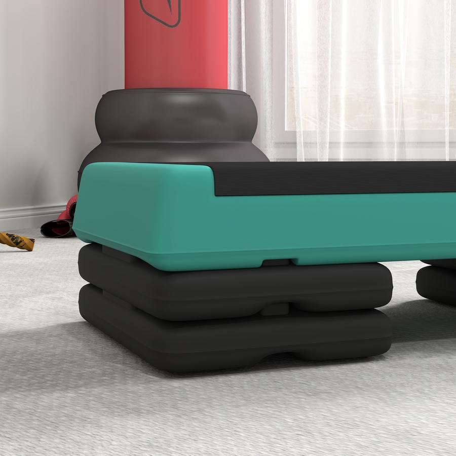 Image 921568_ALTMORE8.jpg, Product 921-568 / Price $64.99, Soozier Adjustable Aerobic Stepper, 3-Level with Risers 4", 6", 8", Green from Soozier on TSC.ca's Health & Fitness department