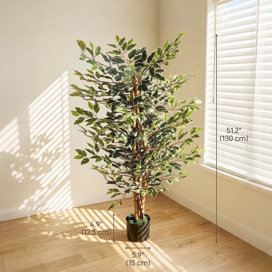 Image 921572_ALTMORE2.jpg, Product 921-572 / Price $76.99, HOMCOM 4.3FT Artificial Ficus Tree for Indoor Decoration from HOMCOM on TSC.ca's Home & Garden department