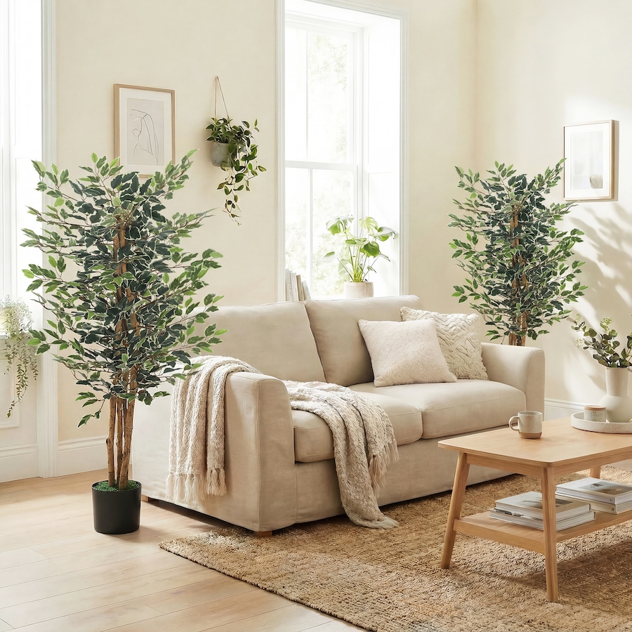 Image 921572_ALTMORE6.jpg, Product 921-572 / Price $76.99, HOMCOM 4.3FT Artificial Ficus Tree for Indoor Decoration from HOMCOM on TSC.ca's Home & Garden department