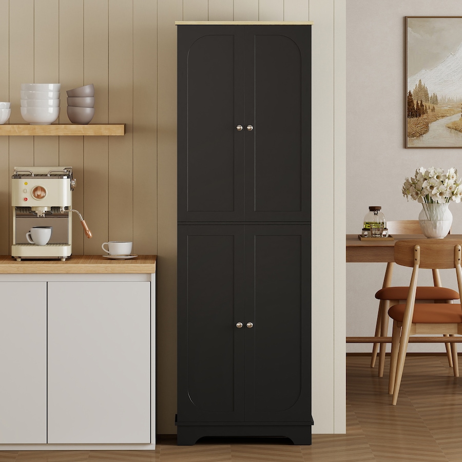 Image 921600_ALTMORE8.jpg, Product 921-600 / Price $194.99, HOMCOM 72" Tall Pantry Cabinet, Kitchen Pantry Cabinet with 4 Doors, Black from HOMCOM on TSC.ca's Home & Garden department