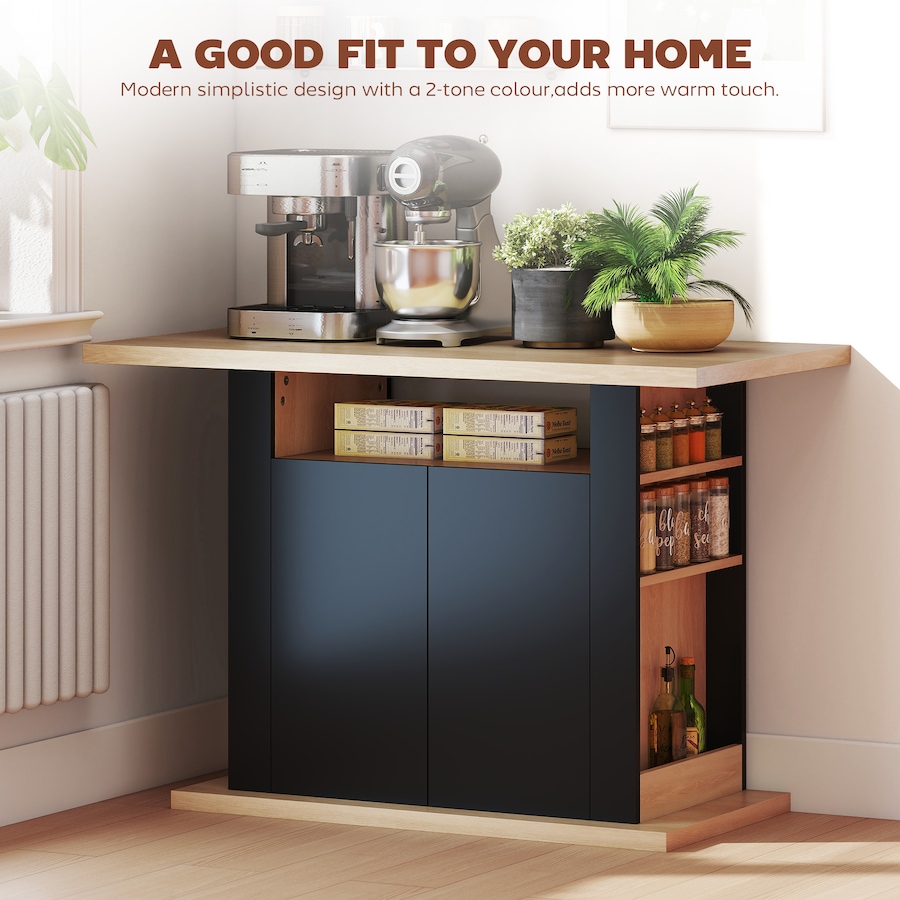 Image 921610_ALTMORE3.jpg, Product 921-610 / Price $194.99, HOMCOM Kitchen Island, Modern Dining Table with Storage Cabinet, Black from HOMCOM on TSC.ca's Home & Garden department