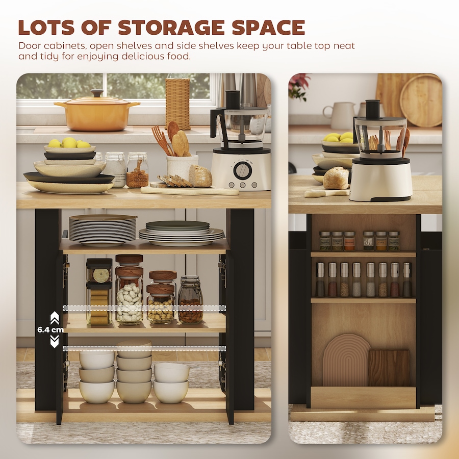 Image 921610_ALTMORE5.jpg, Product 921-610 / Price $194.99, HOMCOM Kitchen Island, Modern Dining Table with Storage Cabinet, Black from HOMCOM on TSC.ca's Home & Garden department