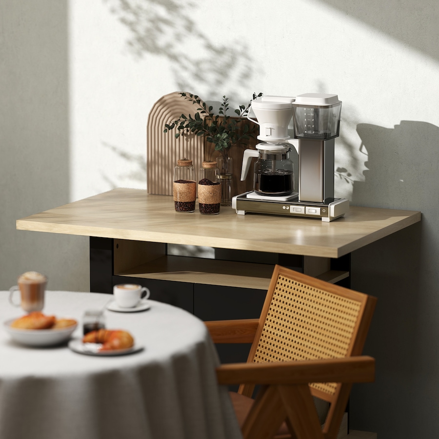 Image 921610_ALTMORE8.jpg, Product 921-610 / Price $194.99, HOMCOM Kitchen Island, Modern Dining Table with Storage Cabinet, Black from HOMCOM on TSC.ca's Home & Garden department