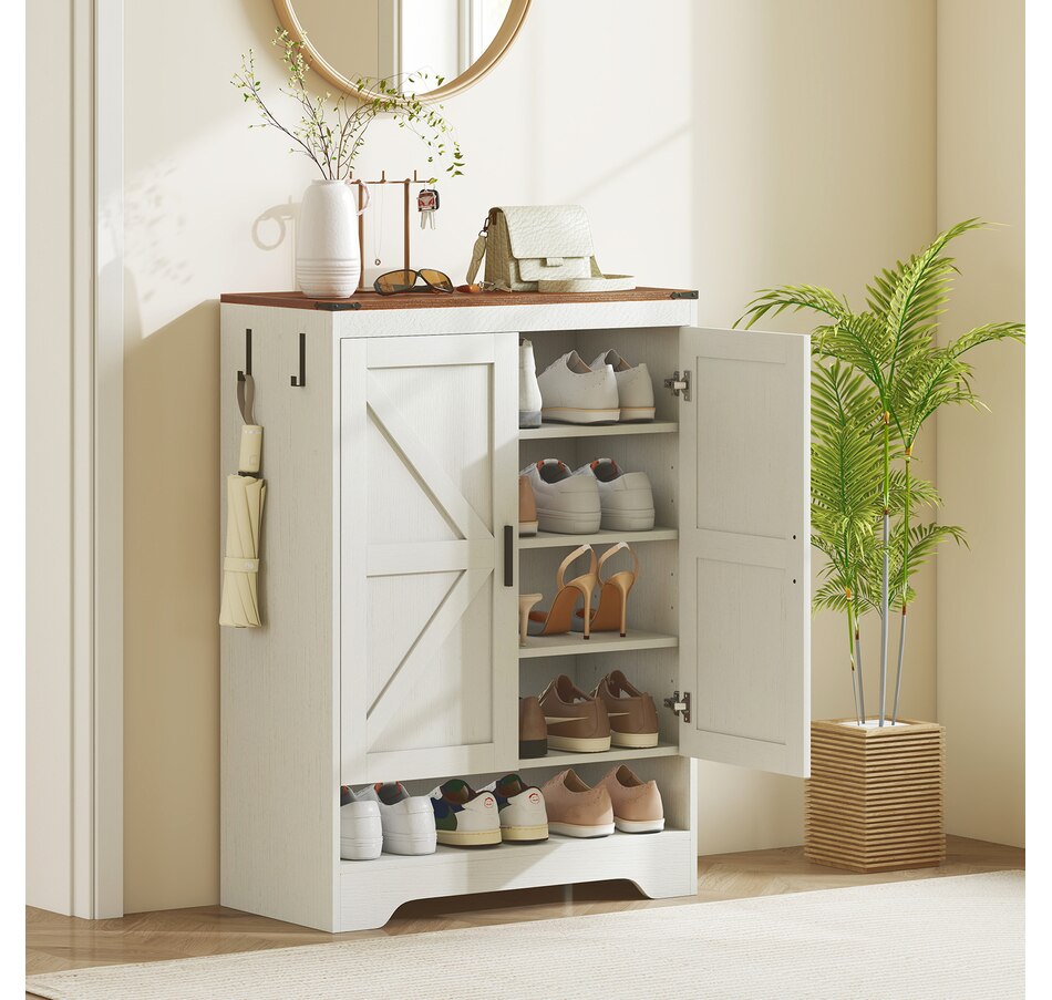 Image 921620_ALTMORE1.jpg, Product 921-620 / Price $169.99, HOMCOM 5-Tier Shoe Cabinet for 15 Pairs, Farmhouse Shoe Rack, White from HOMCOM on TSC.ca's Home & Garden department