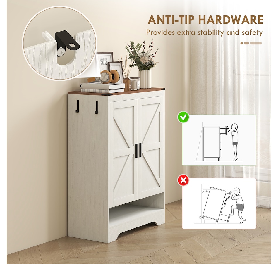 Image 921620_ALTMORE7.jpg, Product 921-620 / Price $169.99, HOMCOM 5-Tier Shoe Cabinet for 15 Pairs, Farmhouse Shoe Rack, White from HOMCOM on TSC.ca's Home & Garden department