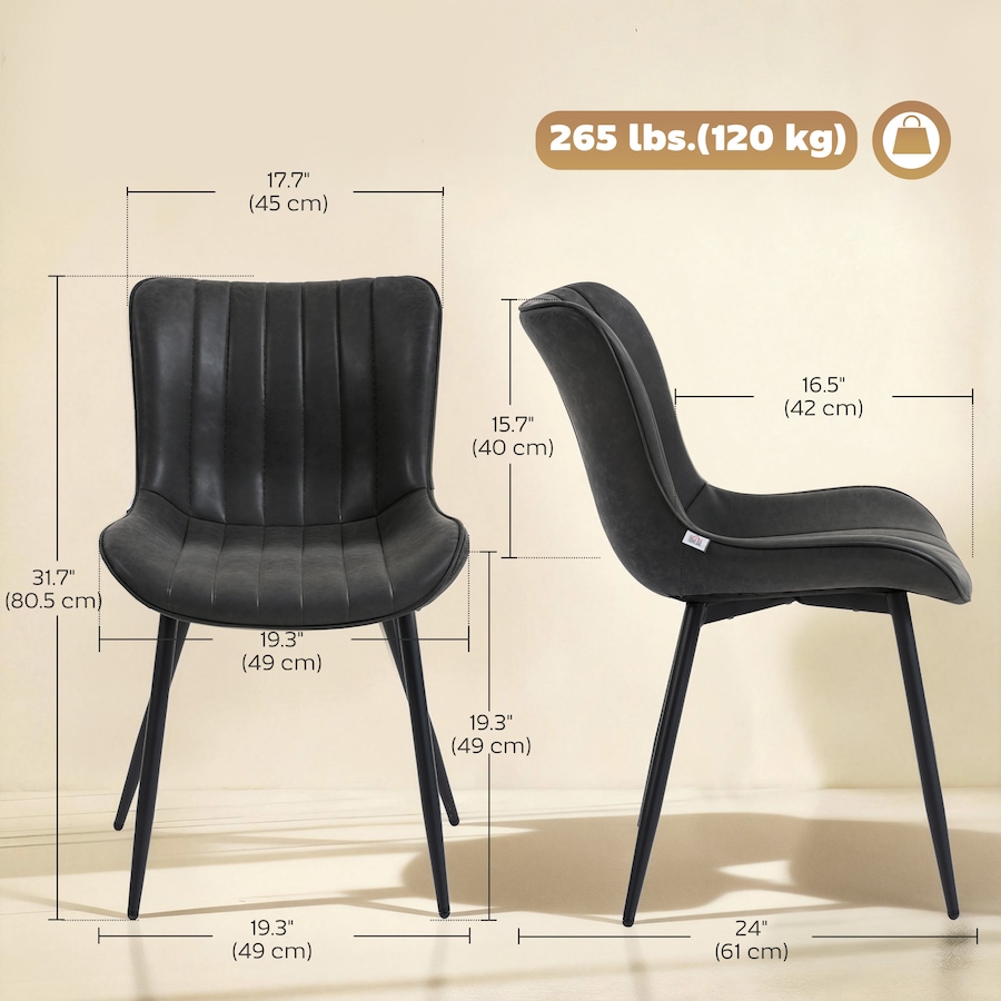 Image 921639_ALTMORE2.jpg, Product 921-639 / Price $169.99, HOMCOM Dining Chairs Set of 2, Upholstered Kitchen Chairs with Backrest from HOMCOM on TSC.ca's Home & Garden department