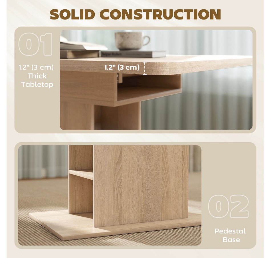 Image 921647_ALTMORE7.jpg, Product 921-647 / Price $199.99, HOMCOM Extendable Dining Table for 4-6, Rectangular Kitchen Table, Natural from HOMCOM on TSC.ca's Home & Garden department