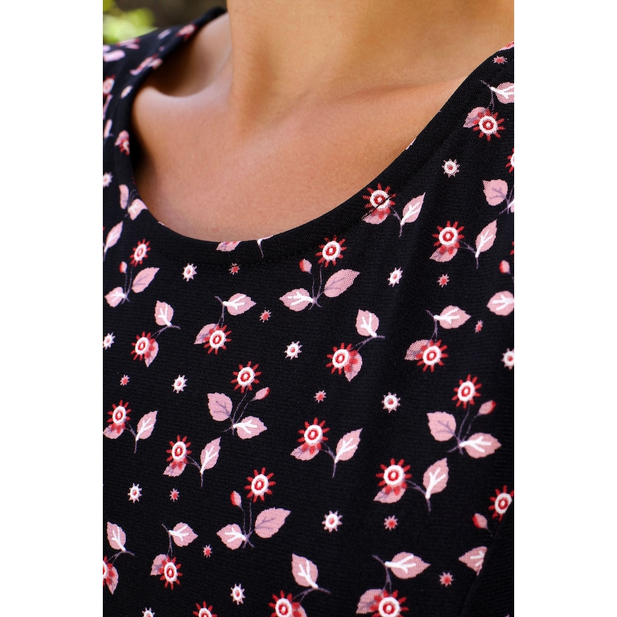 Image 922584_ALTMORE6.jpg, Product 922-584 / Price $79.95, Daisie Black Fit & Flare Mesh Dress Pink Floral Print from ANNICK on TSC.ca's Fashion department