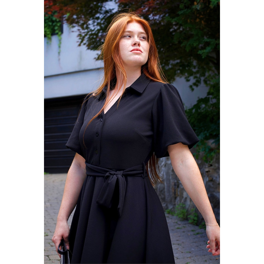 Image 922594_ALTMORE5.jpg, Product 922-594 / Price $112.44, Coralie Women's Fit-and-Flare Shirt Dress Tie Waist Bell Sleeves from ANNICK on TSC.ca's Fashion department