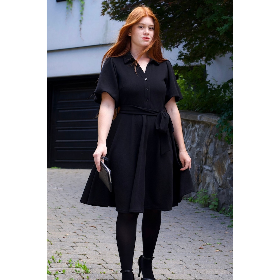 Image 922594_ALTMORE7.jpg, Product 922-594 / Price $112.44, Coralie Women's Fit-and-Flare Shirt Dress Tie Waist Bell Sleeves from ANNICK on TSC.ca's Fashion department