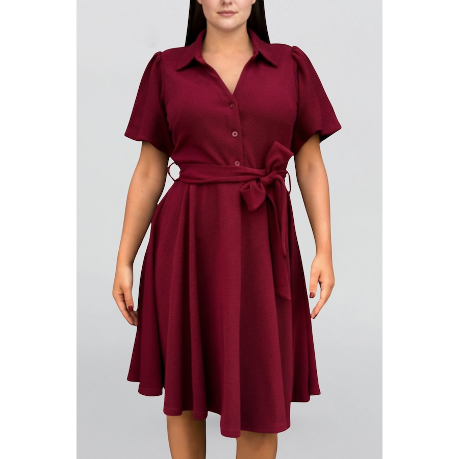 Image 922594_ST01.png, Product 922-594 / Price $112.44, Coralie Women's Fit-and-Flare Shirt Dress Tie Waist Bell Sleeves from ANNICK on TSC.ca's Fashion department