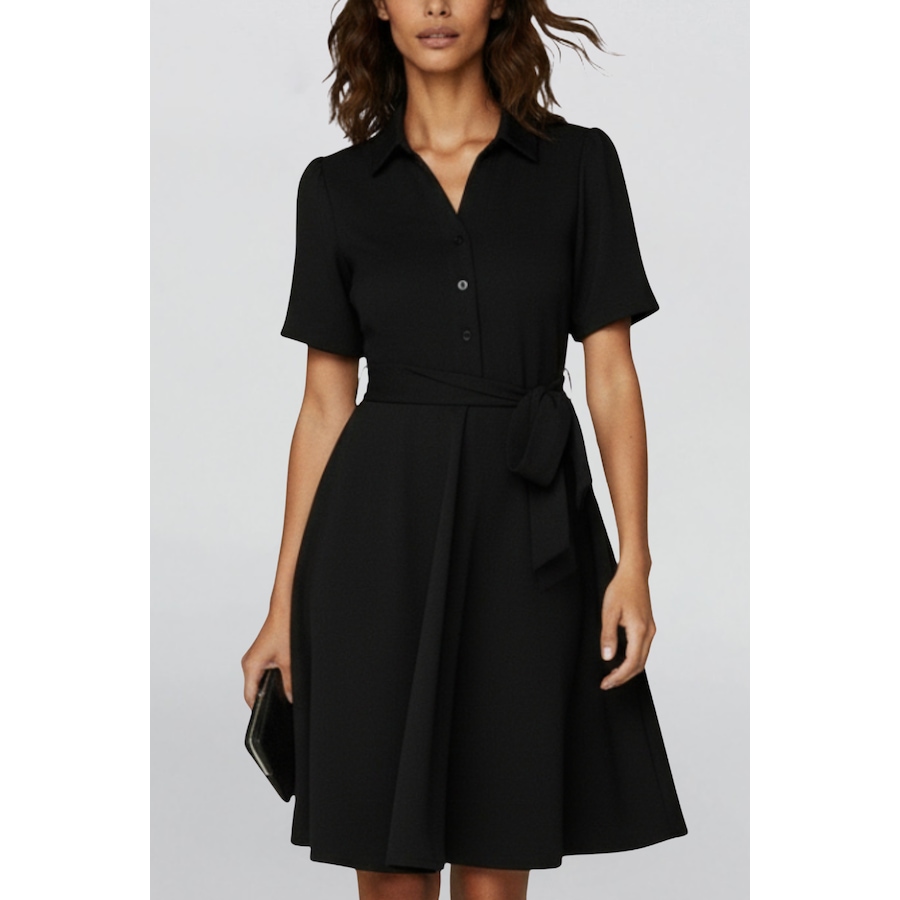Image 922594_ST02.png, Product 922-594 / Price $112.44, Coralie Women's Fit-and-Flare Shirt Dress Tie Waist Bell Sleeves from ANNICK on TSC.ca's Fashion department