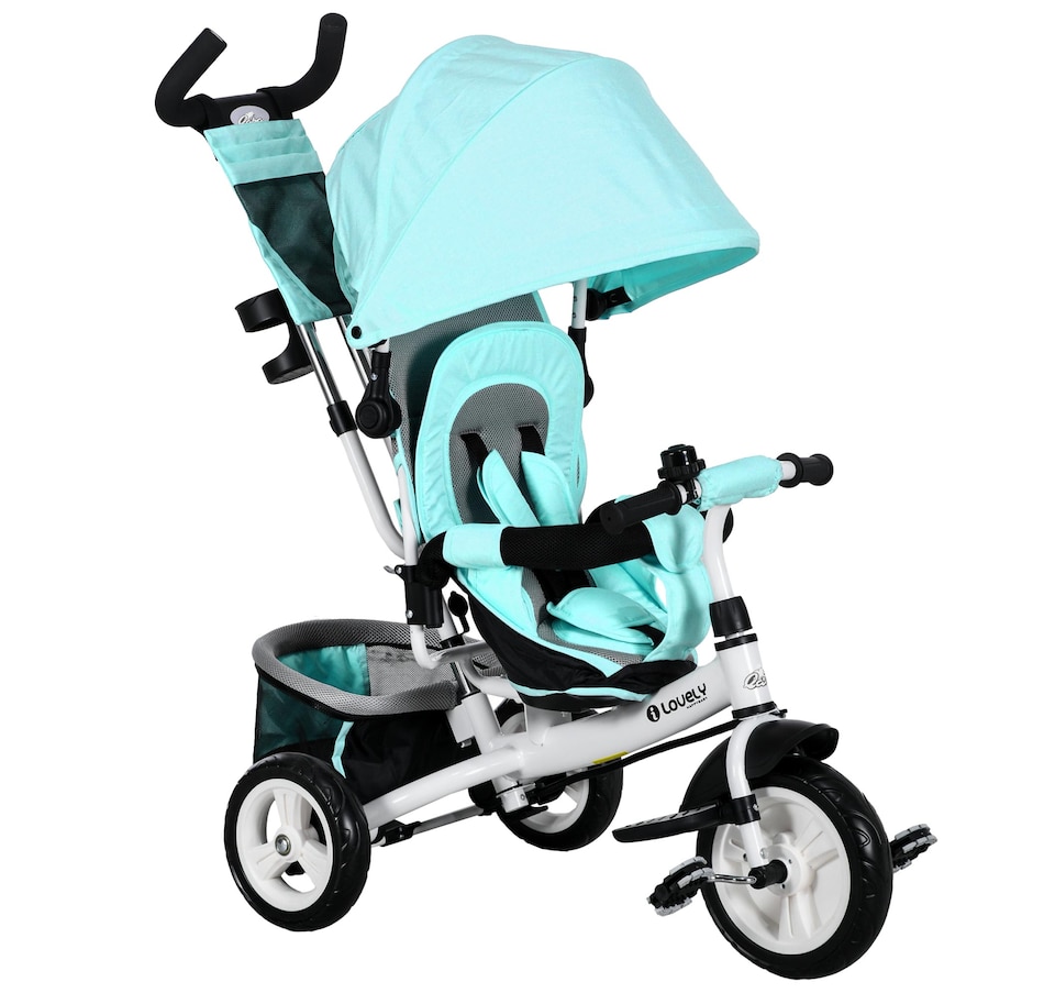 Image 922602.jpg, Product 922-602 / Price $139.99, Qaba 6 in 1 Tricycle for Toddler 1-5 Years with Parent-Push Handle, Green from Qaba on TSC.ca's Toys & Hobbies department