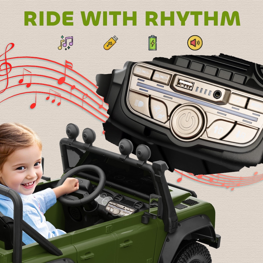 Image 922606_ALTMORE8.jpg, Product 922-606 / Price $189.99, Qaba Land Rover Licensed Kids Ride on Truck, 12V Ride on Toy, Dark Green from Qaba on TSC.ca's Toys & Hobbies department