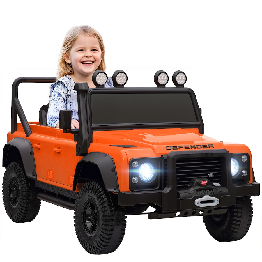 Image 922610.jpg, Product 922-610 / Price $179.99, Qaba Land Rover Licensed Kids Ride on RC Car, 12V Toddler Ride on Toy Jeep Truck, Gift for Boys & Girls, Orange from Qaba on TSC.ca's Toys & Hobbies department