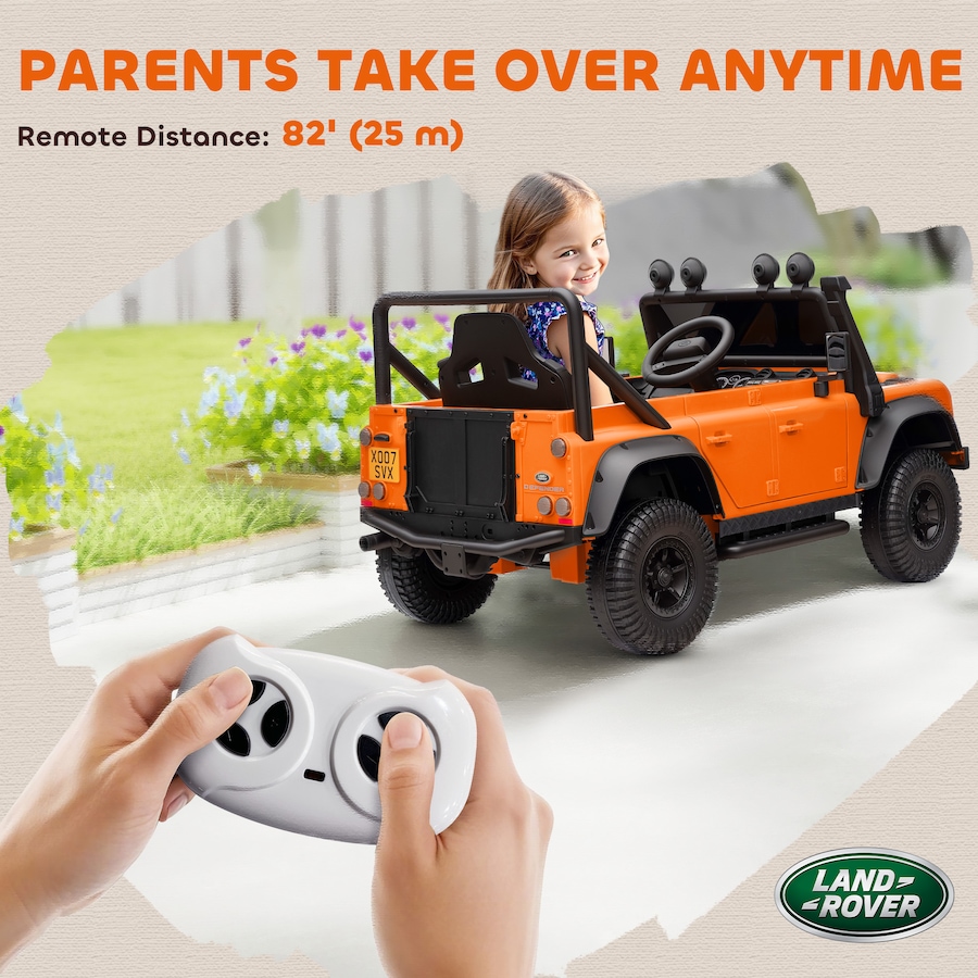 Image 922610_ALTMORE7.jpg, Product 922-610 / Price $179.99, Qaba Land Rover Licensed Kids Ride on RC Car, 12V Toddler Ride on Toy Jeep Truck, Gift for Boys & Girls, Orange from Qaba on TSC.ca's Toys & Hobbies department