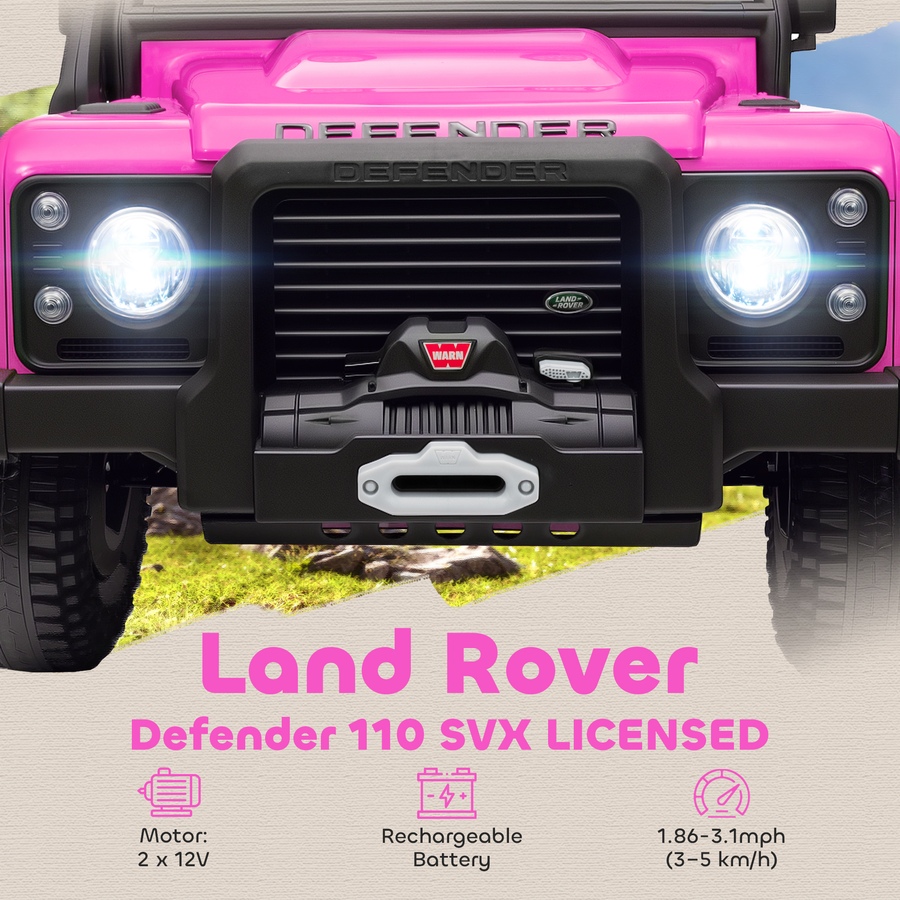 Image 922611_ALTMORE3.jpg, Product 922-611 / Price $159.99, Qaba Land Rover Licensed Kids Ride on RC Car, 12V Toddler Ride on Toy Jeep Truck, Gift for Boys & Girls, Pink from Qaba on TSC.ca's Toys & Hobbies department