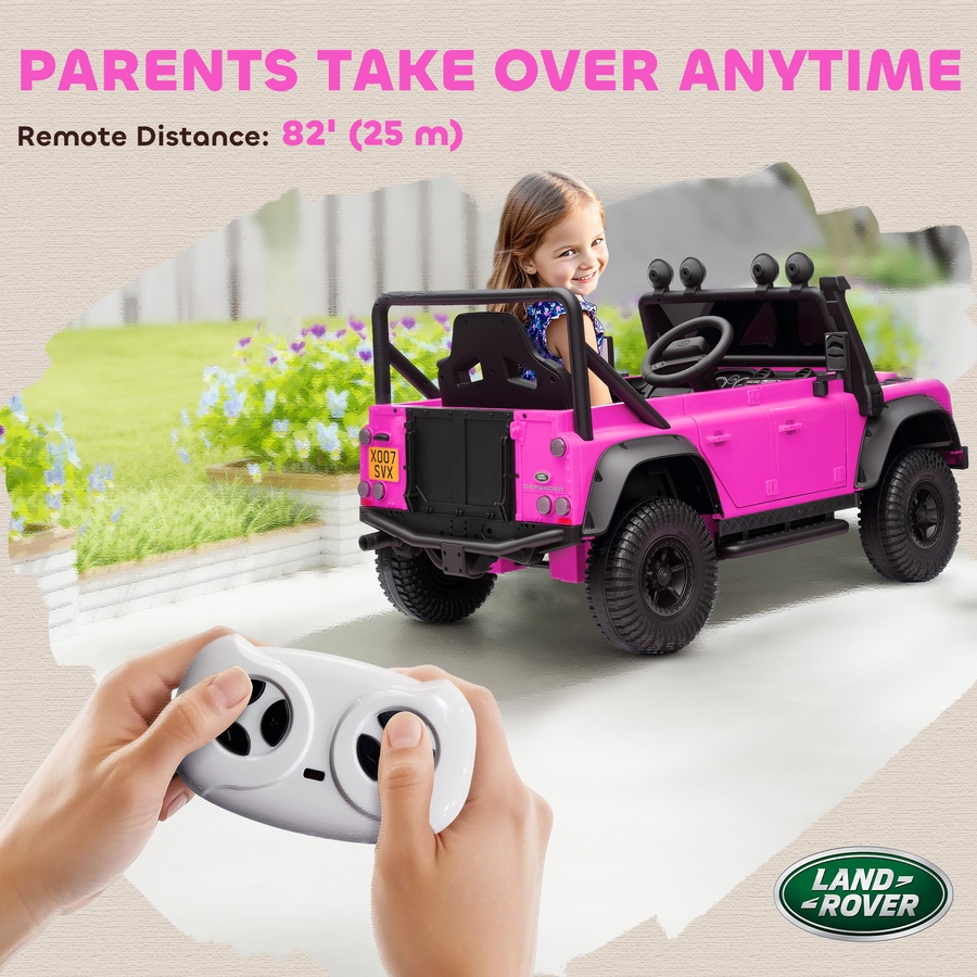 Image 922611_ALTMORE7.jpg, Product 922-611 / Price $159.99, Qaba Land Rover Licensed Kids Ride on RC Car, 12V Toddler Ride on Toy Jeep Truck, Gift for Boys & Girls, Pink from Qaba on TSC.ca's Toys & Hobbies department