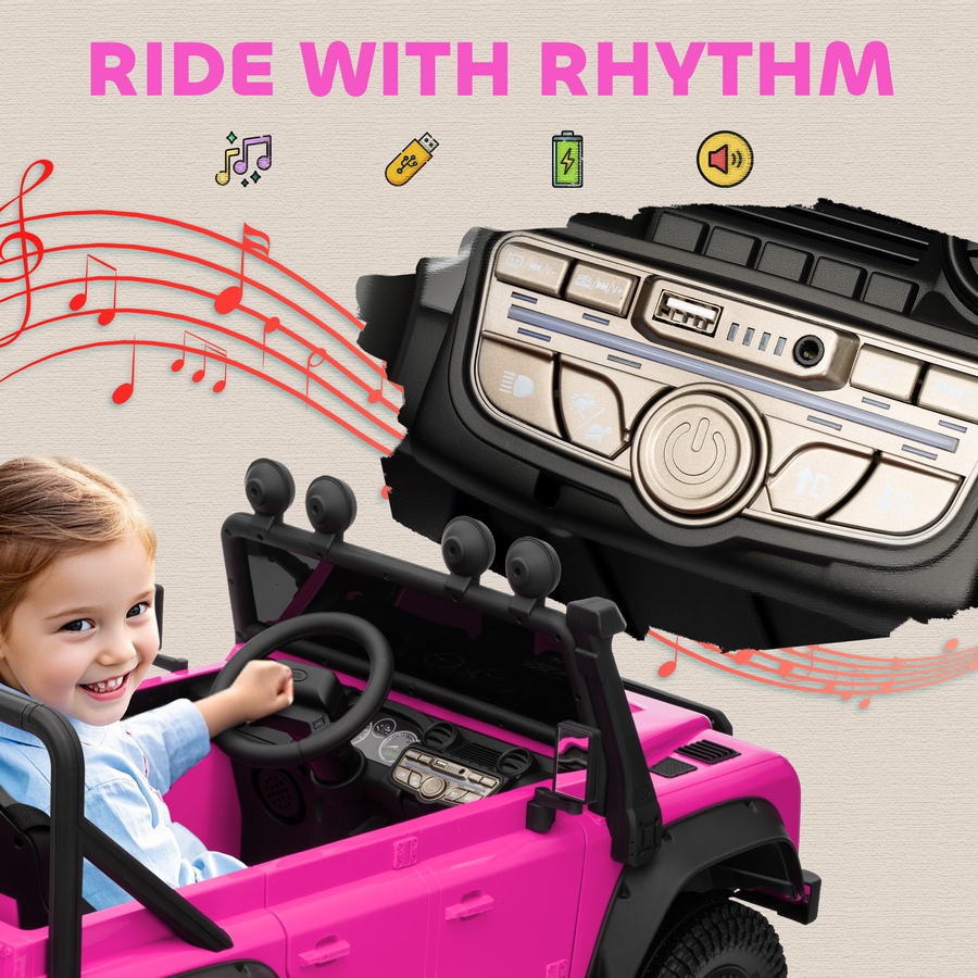 Image 922611_ALTMORE8.jpg, Product 922-611 / Price $159.99, Qaba Land Rover Licensed Kids Ride on RC Car, 12V Toddler Ride on Toy Jeep Truck, Gift for Boys & Girls, Pink from Qaba on TSC.ca's Toys & Hobbies department