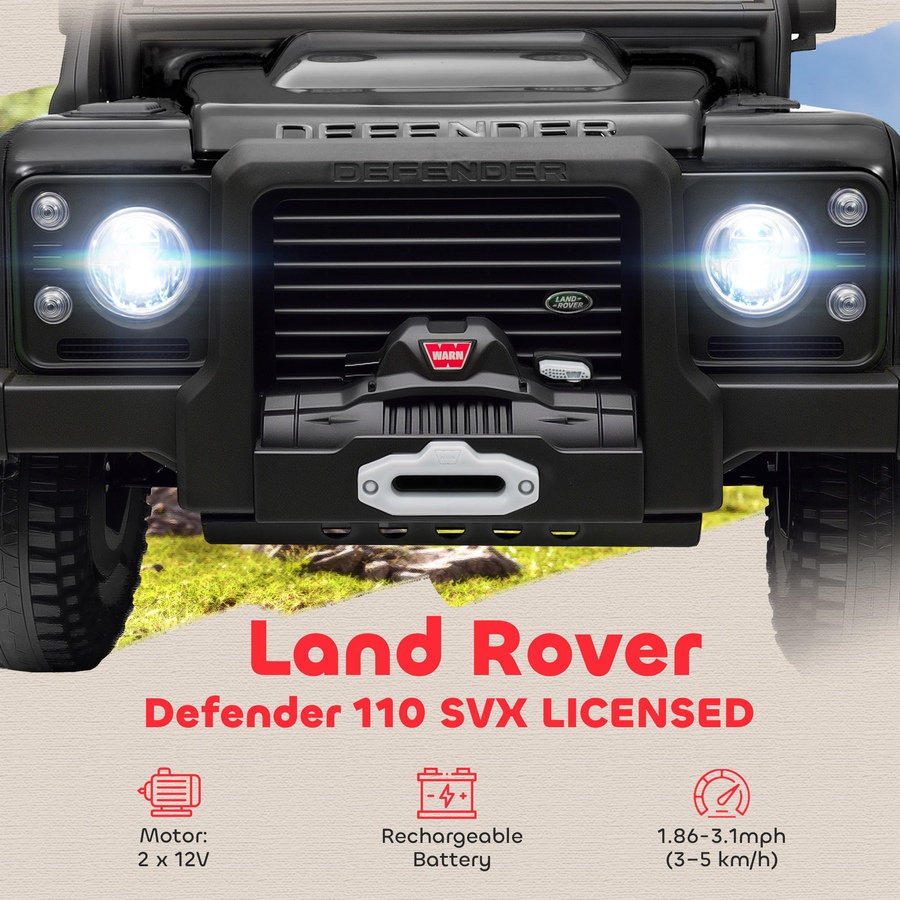 Image 922613_ALTMORE3.jpg, Product 922-613 / Price $159.99, Qaba Land Rover Licensed Kids Ride on RC Car, 12V Toddler Ride on Toy Jeep Truck, Gift for Boys & Girls, Black from Qaba on TSC.ca's Toys & Hobbies department