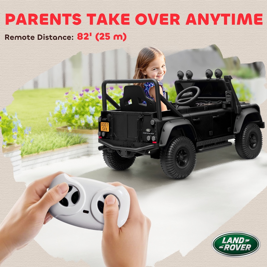 Image 922613_ALTMORE7.jpg, Product 922-613 / Price $159.99, Qaba Land Rover Licensed Kids Ride on RC Car, 12V Toddler Ride on Toy Jeep Truck, Gift for Boys & Girls, Black from Qaba on TSC.ca's Toys & Hobbies department