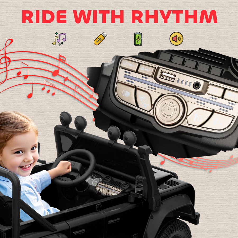 Image 922613_ALTMORE8.jpg, Product 922-613 / Price $159.99, Qaba Land Rover Licensed Kids Ride on RC Car, 12V Toddler Ride on Toy Jeep Truck, Gift for Boys & Girls, Black from Qaba on TSC.ca's Toys & Hobbies department