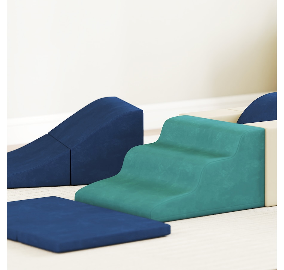 Image 922614_ALTMORE8.jpg, Product 922-614 / Price $135.99, Qaba 7-Piece Baby Soft Play Set, Foam Climbing Blocks Set, Navy Blue from Qaba on TSC.ca's Home & Garden department