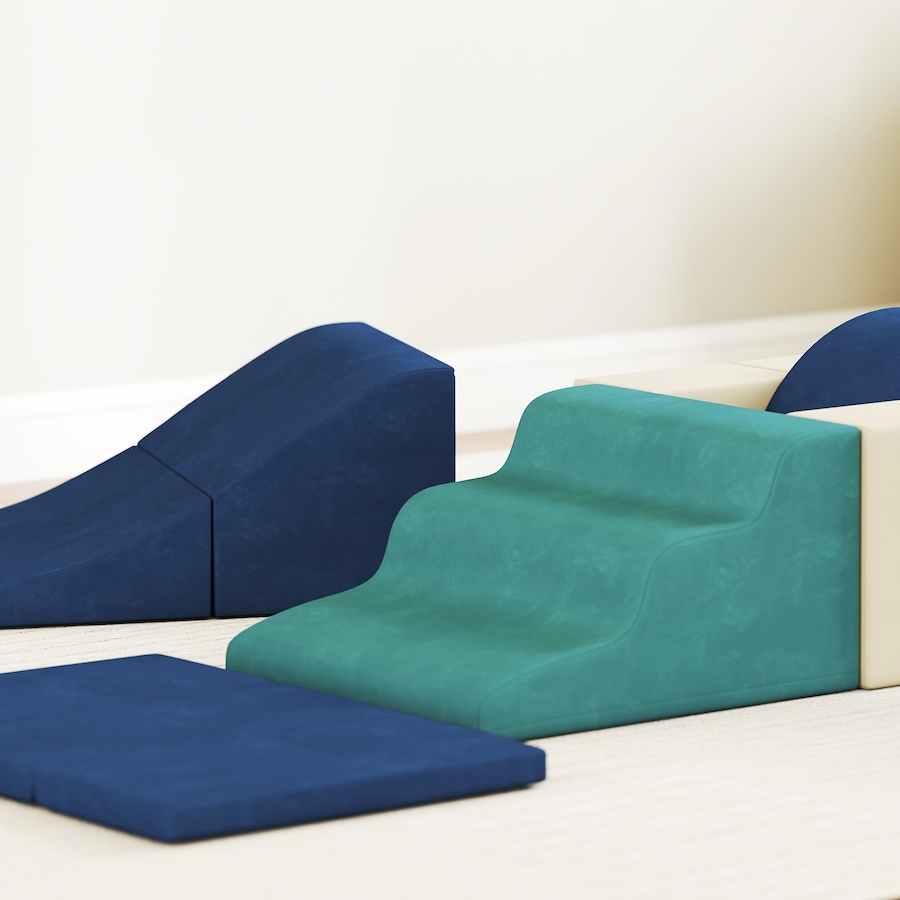 Image 922614_ALTMORE8.jpg, Product 922-614 / Price $119.99, Qaba 7-Piece Baby Soft Play Set, Foam Climbing Blocks Set, Navy Blue from Qaba on TSC.ca's Home & Garden department