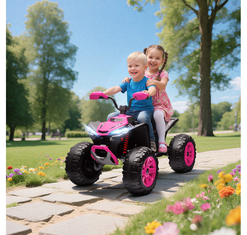 Image 922632_ALTMORE10.jpg, Product 922-632 / Price $259.99, Qaba 24V 2-Seater Ride On Car for Kids with Suspension Wheels, Pink from Qaba on TSC.ca's Toys & Hobbies department