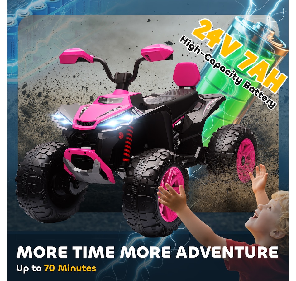 Image 922632_ALTMORE9.jpg, Product 922-632 / Price $259.99, Qaba 24V 2-Seater Ride On Car for Kids with Suspension Wheels, Pink from Qaba on TSC.ca's Toys & Hobbies department