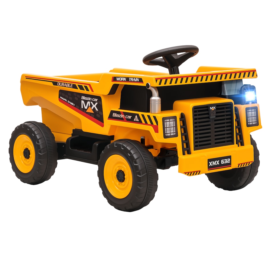 Image 922636.jpg, Product 922-636 / Price $189.99, Qaba Kids Ride On Dump Truck, 12V Ride On Toy with Electric Dump Bed, Yellow from Qaba on TSC.ca's Toys & Hobbies department