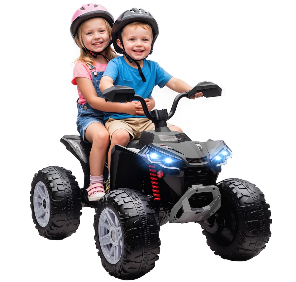 Image 922637.jpg, Product 922-637 / Price $259.99, Qaba 24V 2-Seater Ride On Car for Kids with Suspension Wheels, Black from Qaba on TSC.ca's Toys & Hobbies department