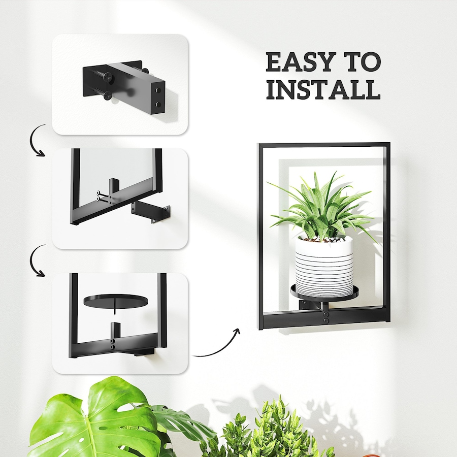 Image 923034_ALTMORE5.jpg, Product 923-034 / Price $49.99, Outsunny 3 Pack Wall Planters for Indoor Plants, Metal Plant Stand Shelves from Outsunny on TSC.ca's Home & Garden department