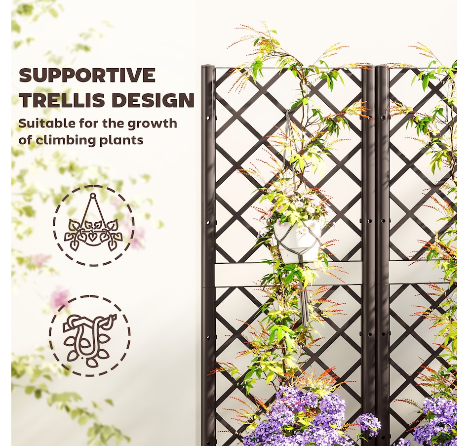 Image 923035_ALTMORE3.jpg, Product 923-035 / Price $89.99 - $129.99, Outsunny Plastic Raised Bed for Garden, Outdoor Planter Box with Trellis from Outsunny on TSC.ca's Home & Garden department