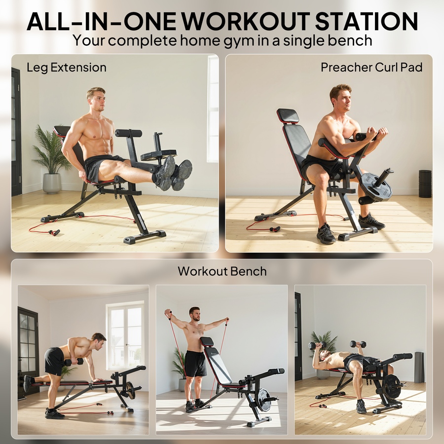 Image 923036_ALTMORE3.jpg, Product 923-036 / Price $139.99, Soozier Adjustable Weight Bench, Load 660LBS Workout Bench for Home Gym from Soozier on TSC.ca's Health & Fitness department