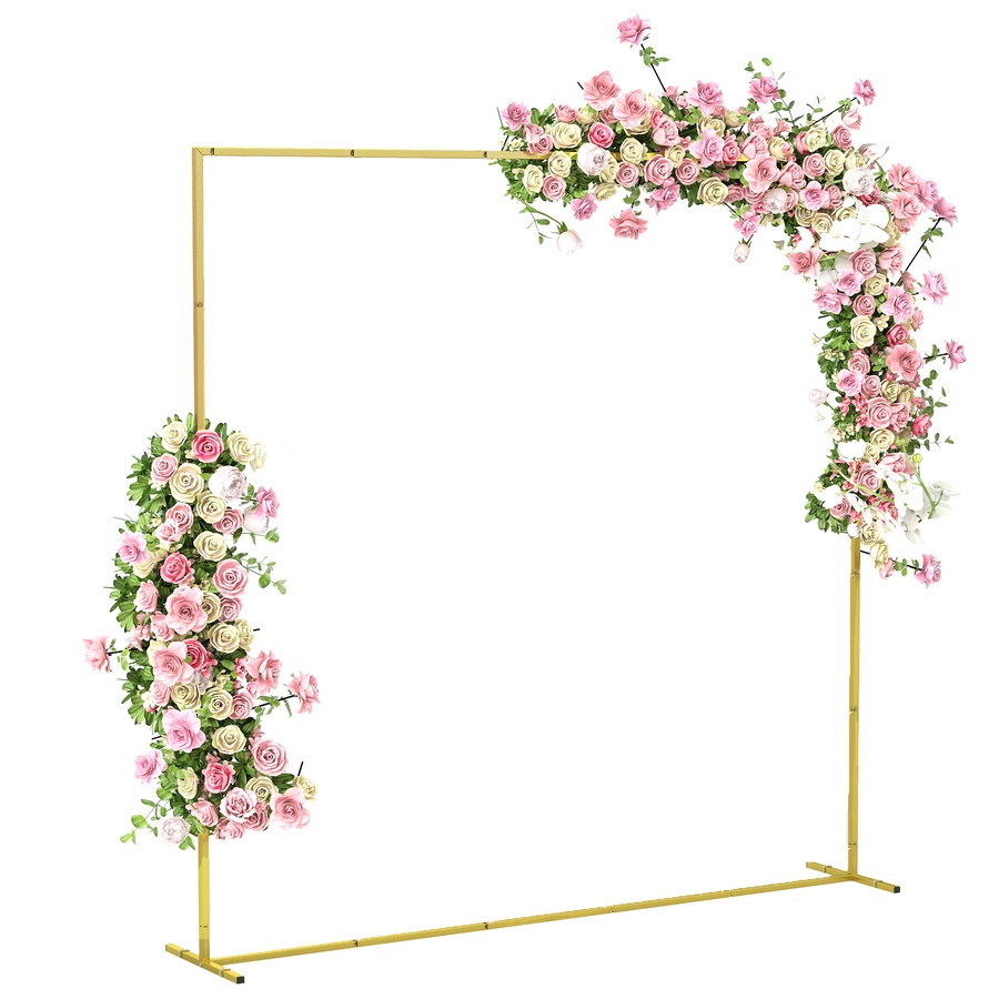 Image 923039.jpg, Product 923-039 / Price $47.99, Outsunny Wedding Arch Backdrop Stand, 6.6 FT Square Wedding Arch, Gold from Outsunny on TSC.ca's Home & Garden department